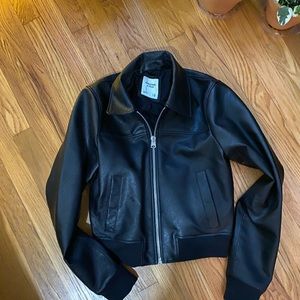 Abercrombie Black Leather Jacket
